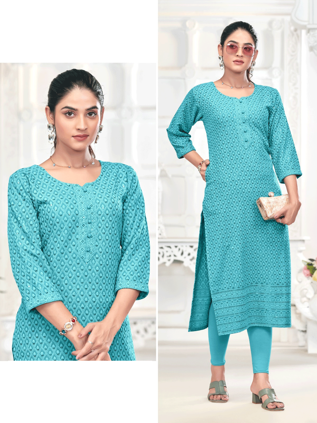 Nishka Resham Work Kurti