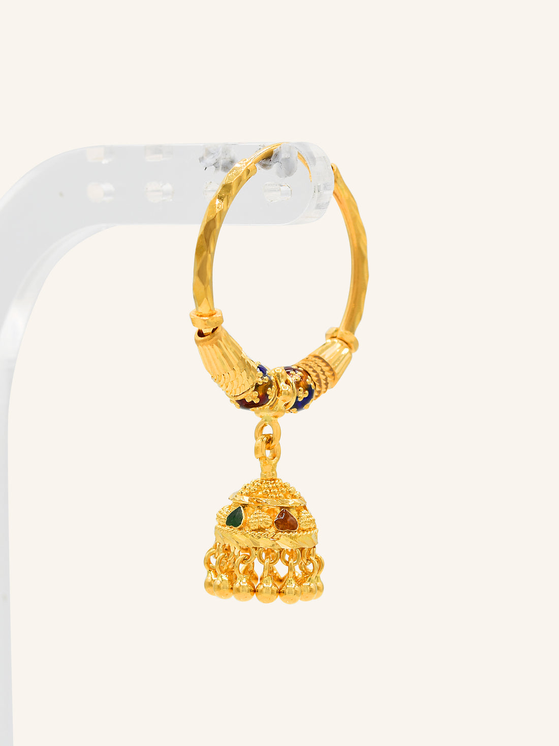 22ct Gold Minakari Jhumki Bali