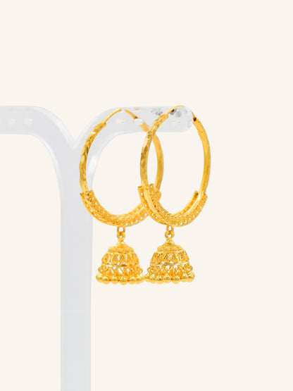 22ct Gold Minakari Jhumki Bali
