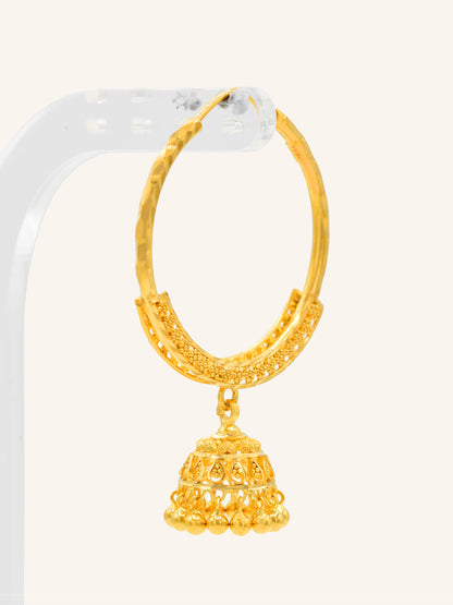 22ct Gold Minakari Jhumki Bali