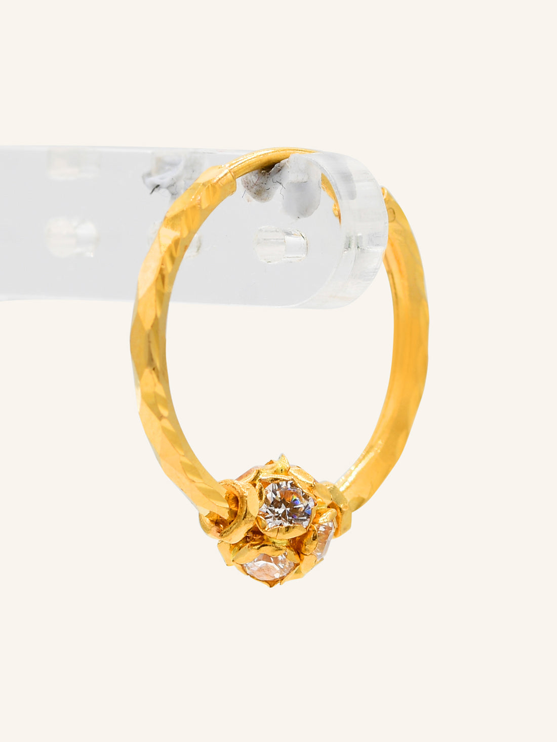 22ct Gold CZ Ball Bali