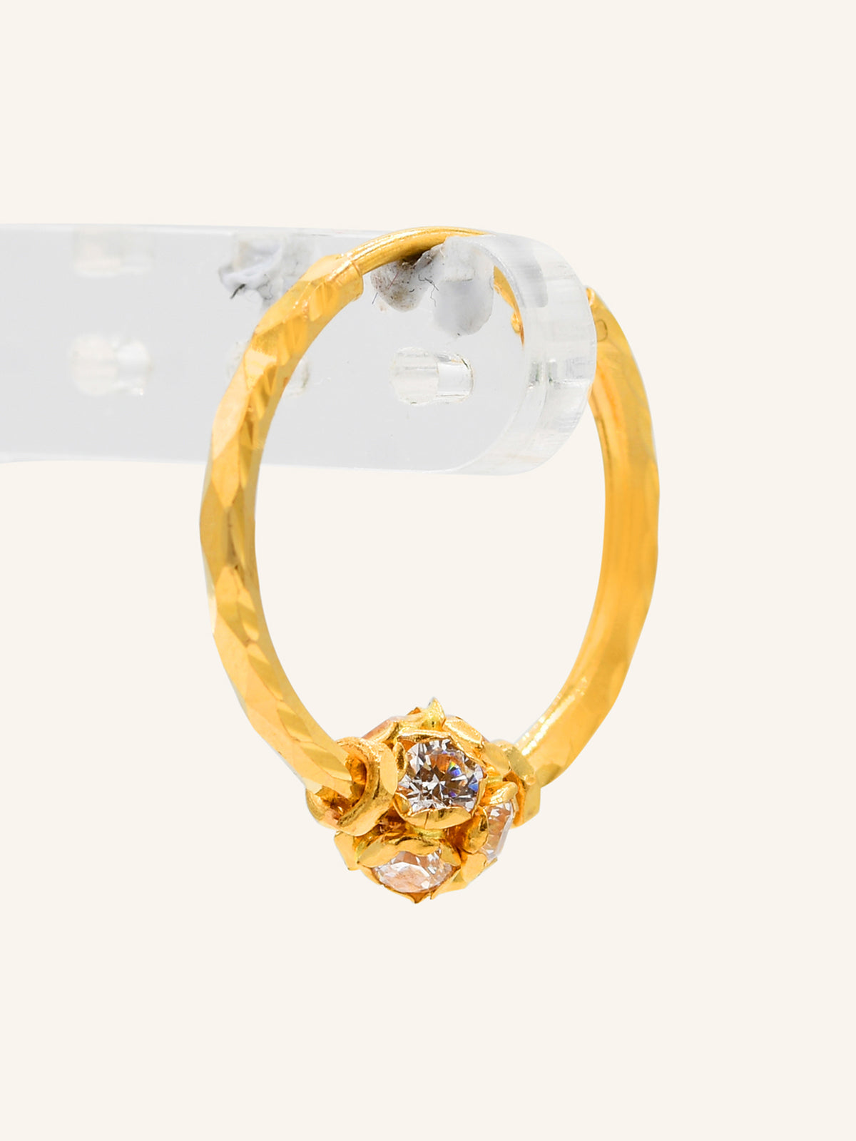 22ct Gold CZ Ball Bali