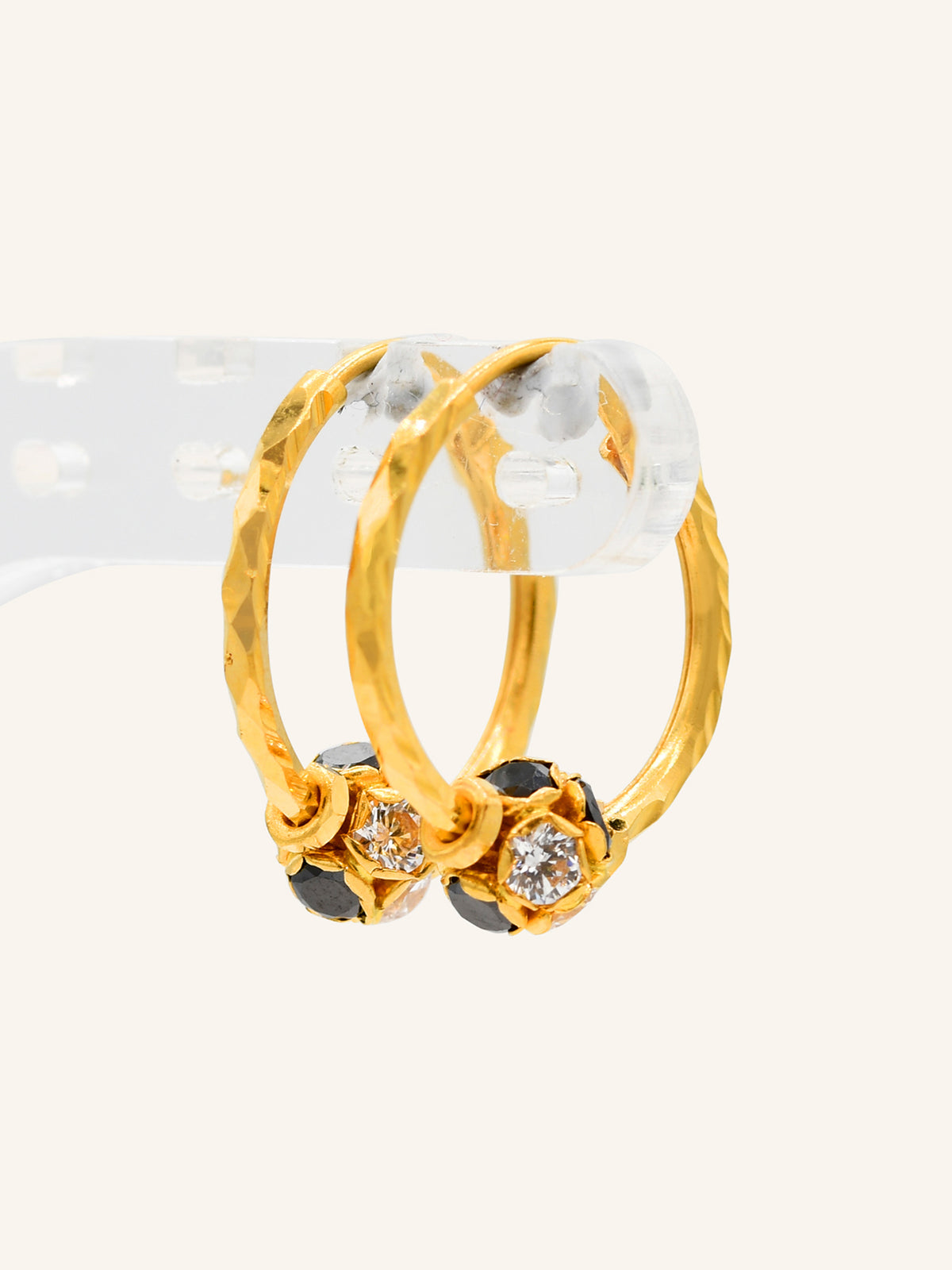 22ct Gold CZ Ball Bali