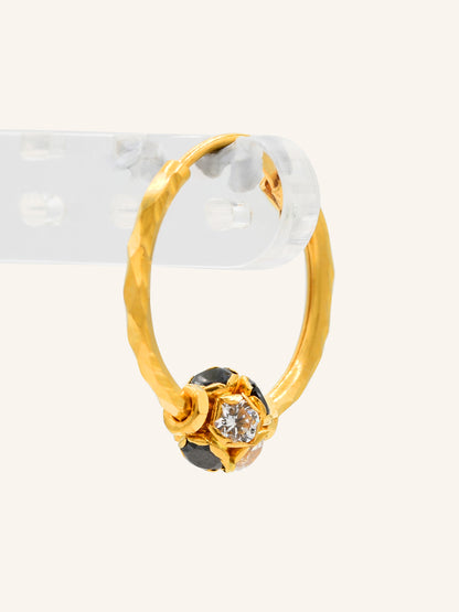 22ct Gold CZ Ball Bali