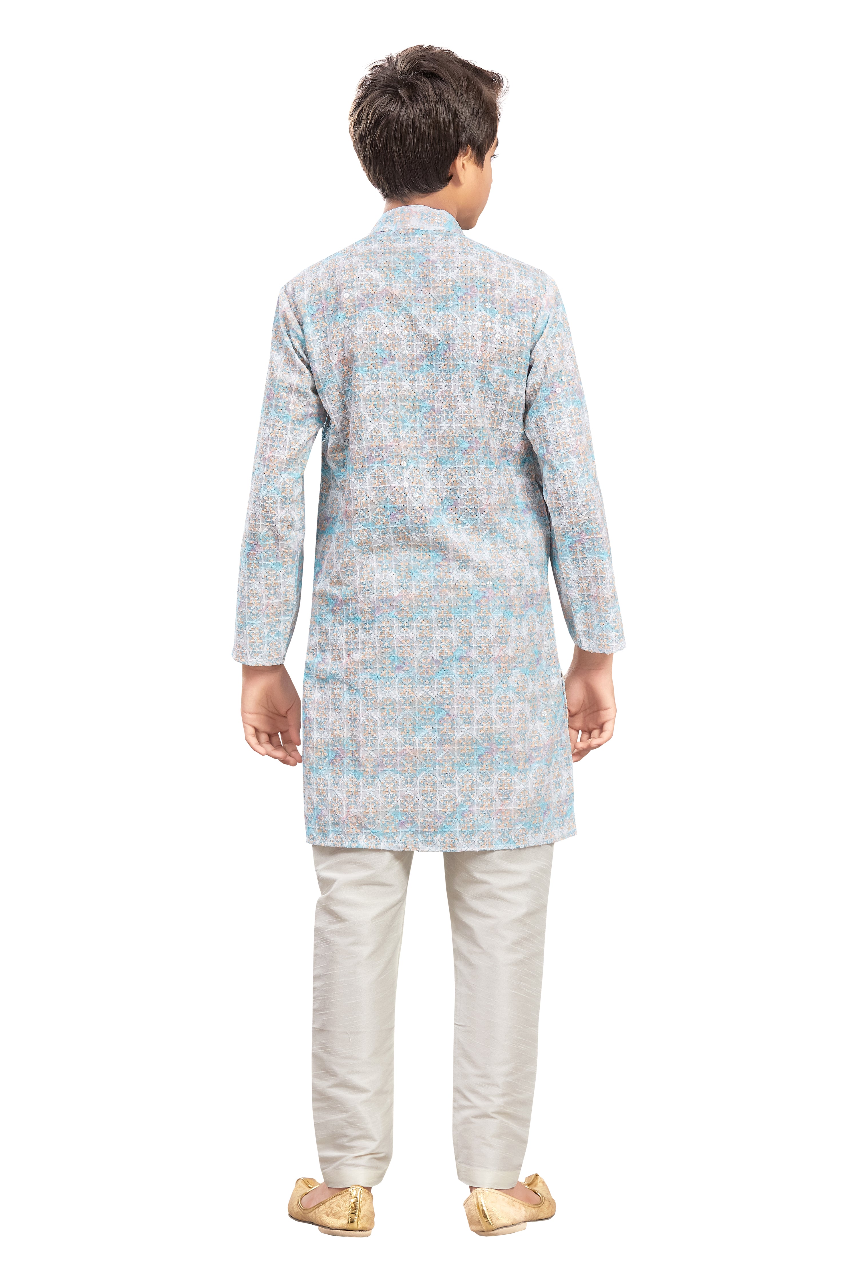 Boys Embroidered Kurta Set - Roop Darshan