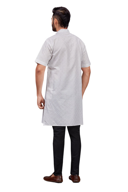 Mens Cotton Printed Kurta - Roop Darshan