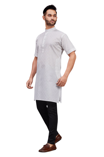 Mens Cotton Printed Kurta - Roop Darshan
