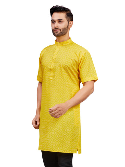 Mens Cotton Printed Kurta - Roop Darshan