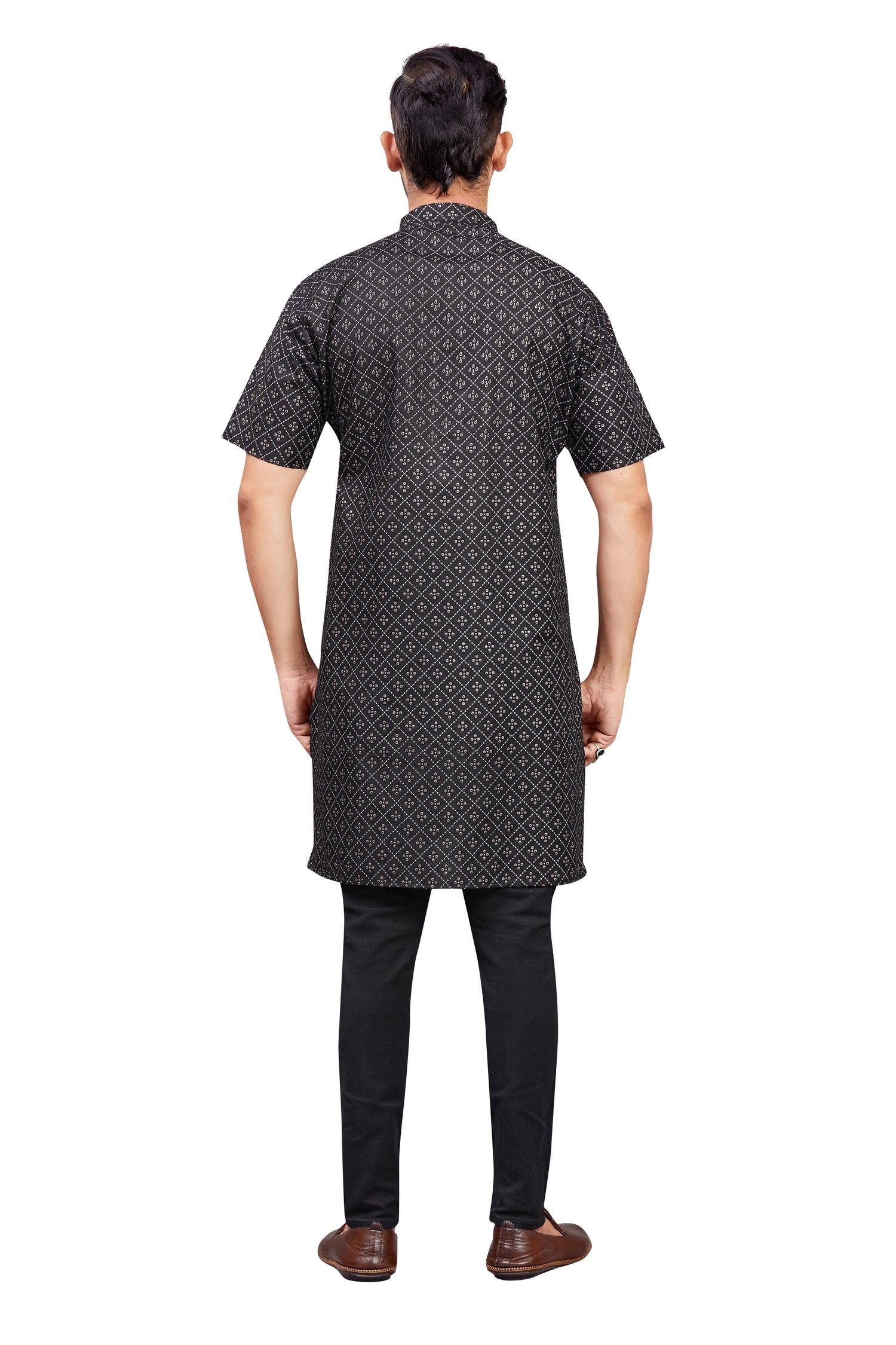 Mens Cotton Printed Kurta - Roop Darshan