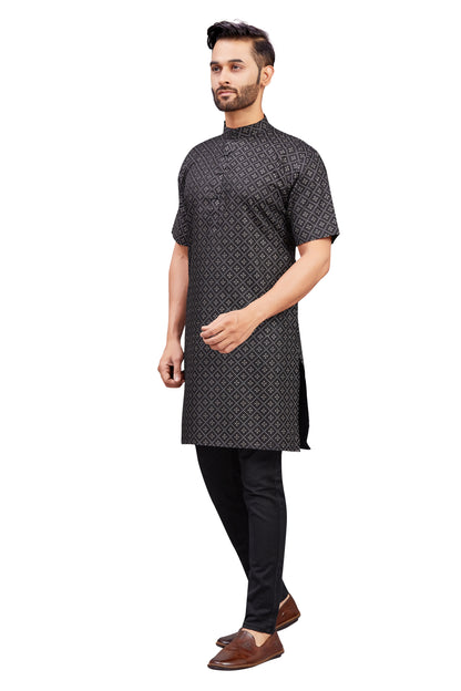 Mens Cotton Printed Kurta - Roop Darshan