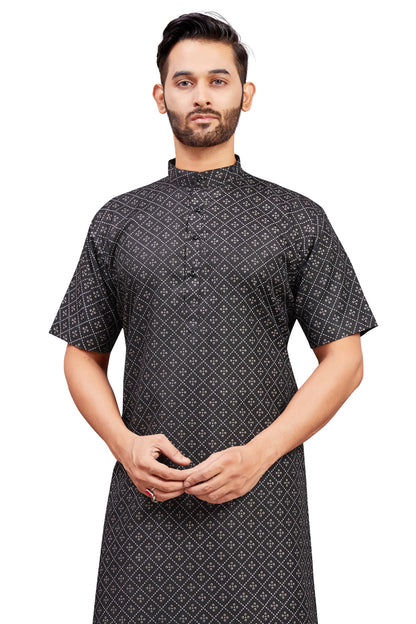 Mens Cotton Printed Kurta - Roop Darshan
