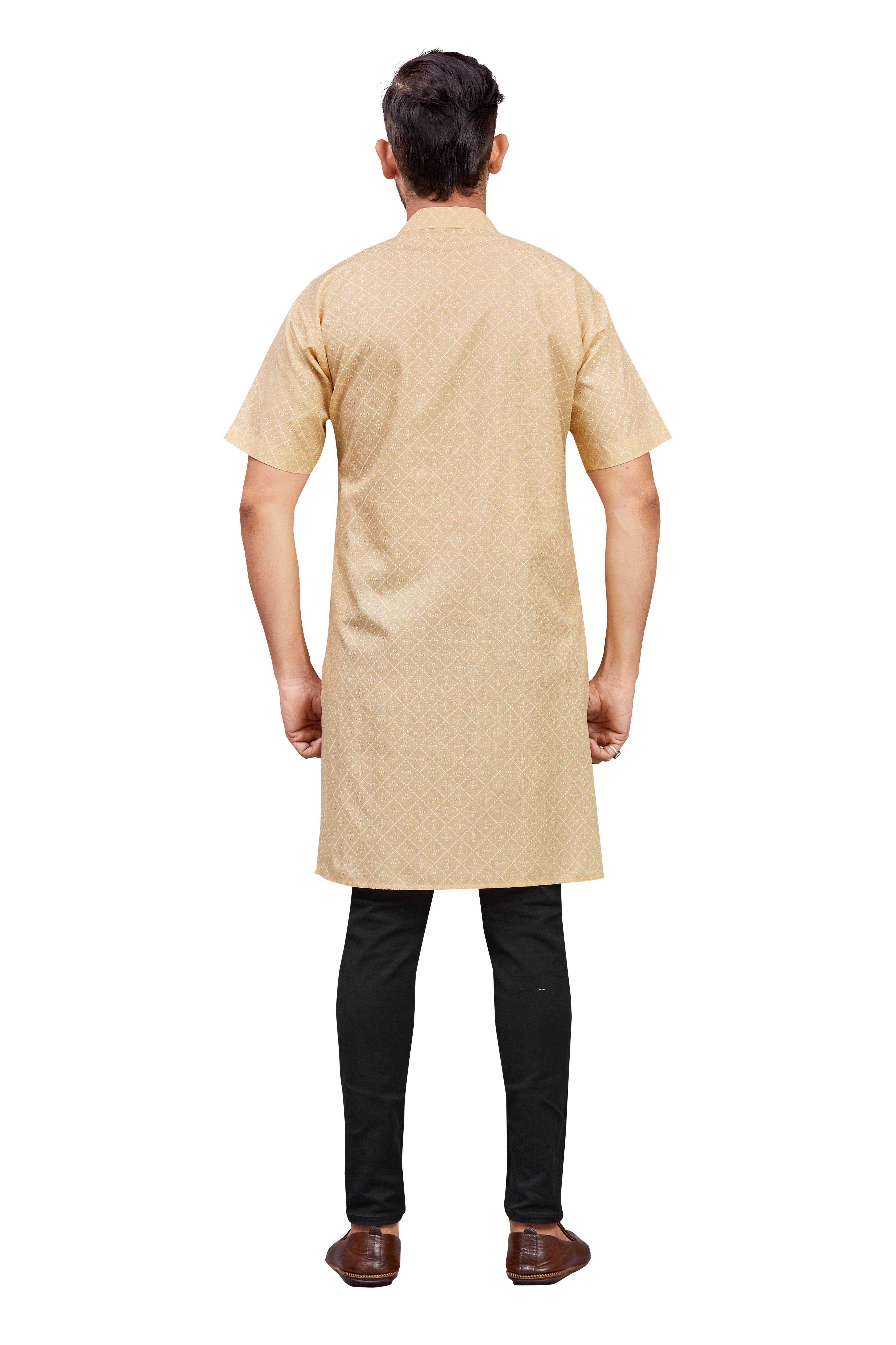 Mens Cotton Printed Kurta - Roop Darshan