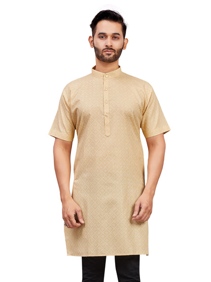 Mens Cotton Printed Kurta - Roop Darshan