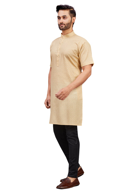 Mens Cotton Printed Kurta - Roop Darshan