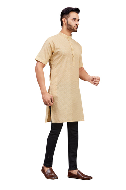 Mens Cotton Printed Kurta - Roop Darshan
