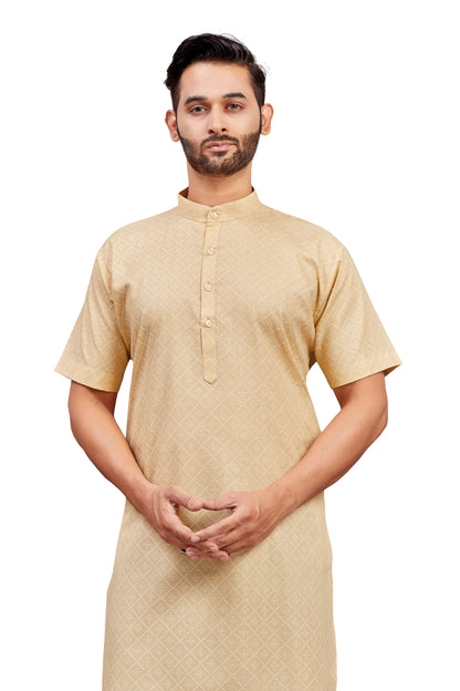 Mens Cotton Printed Kurta - Roop Darshan