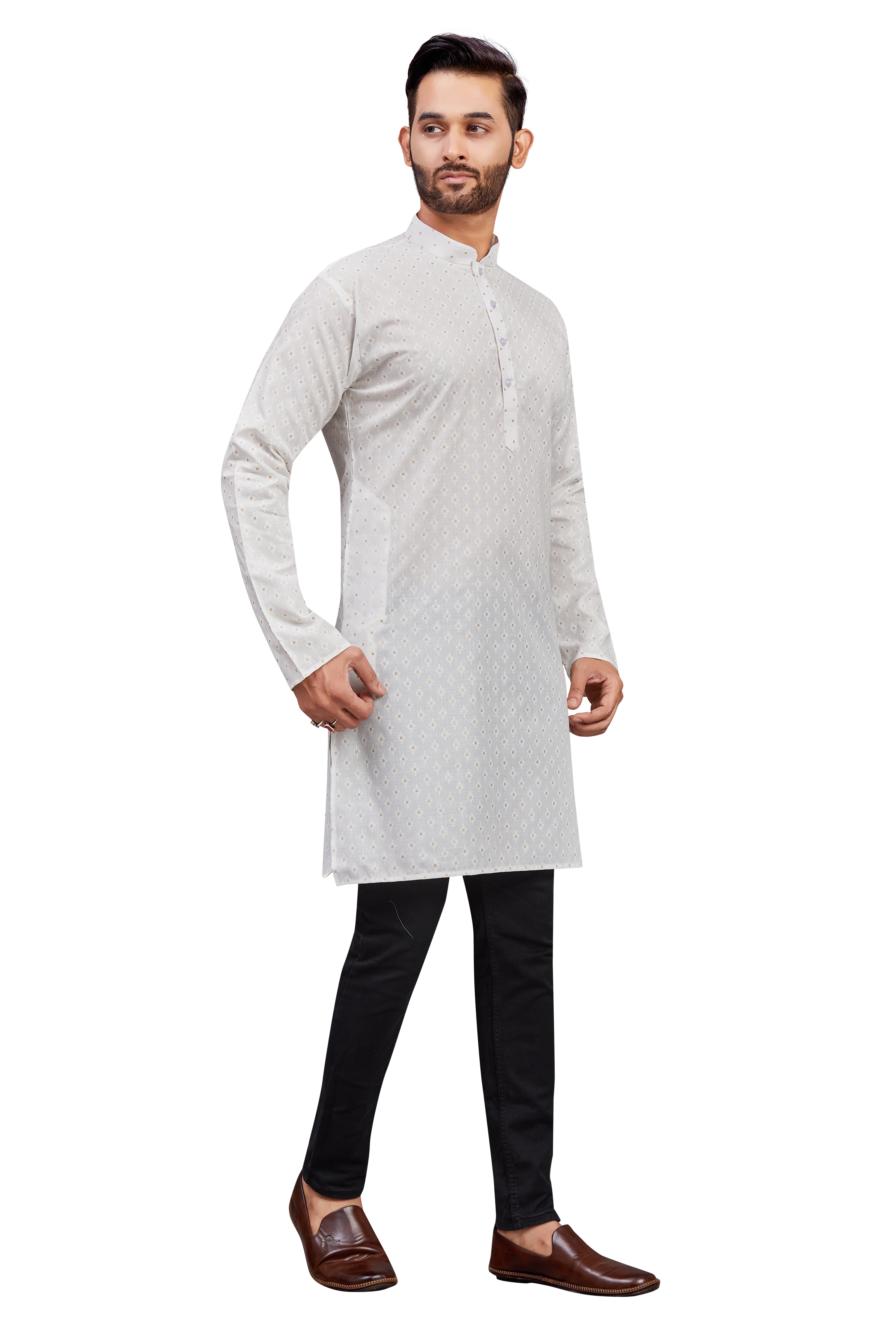 Mens Printed Kurti - Roop Darshan