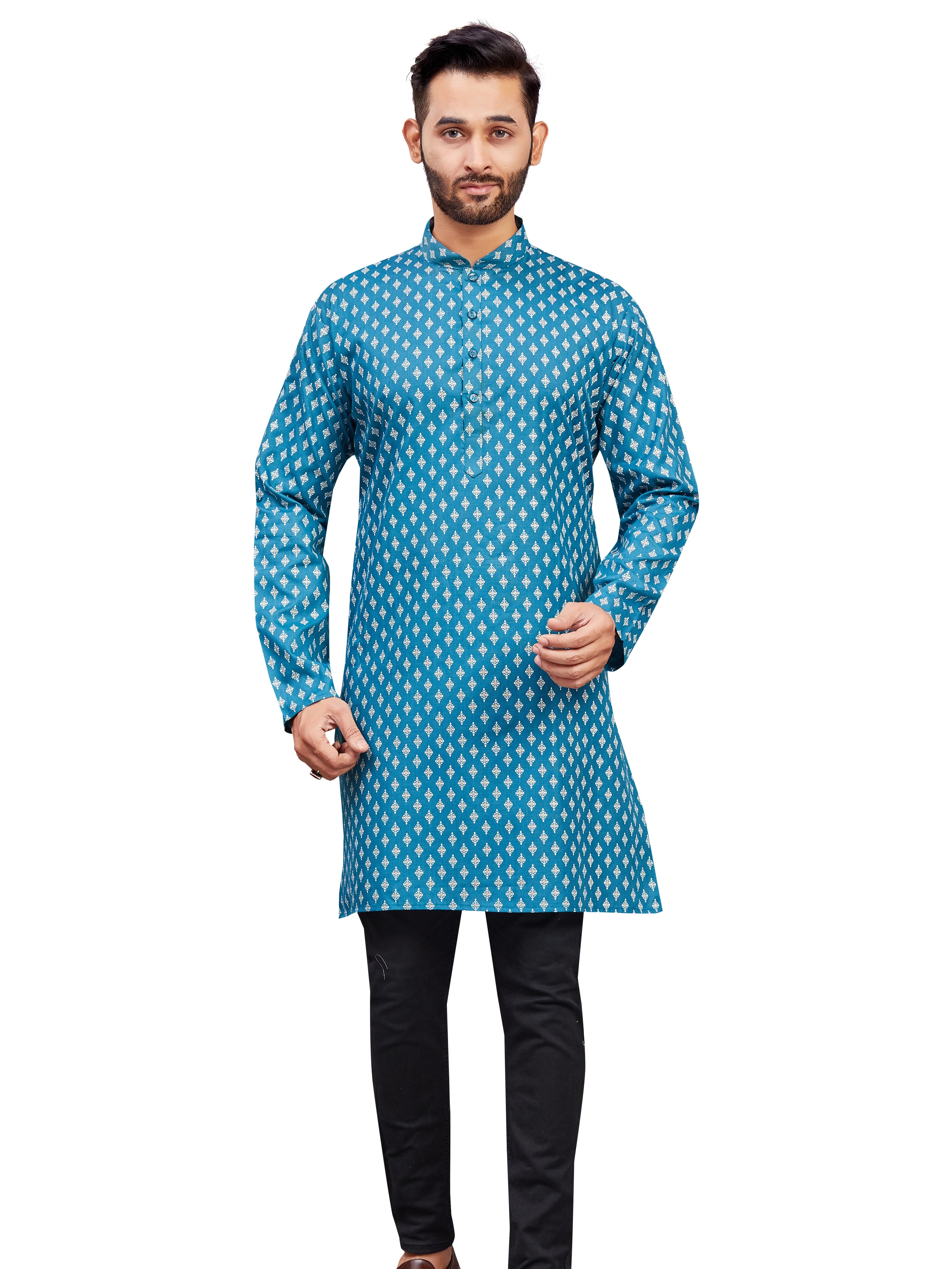 Mens Printed Kurti - Roop Darshan