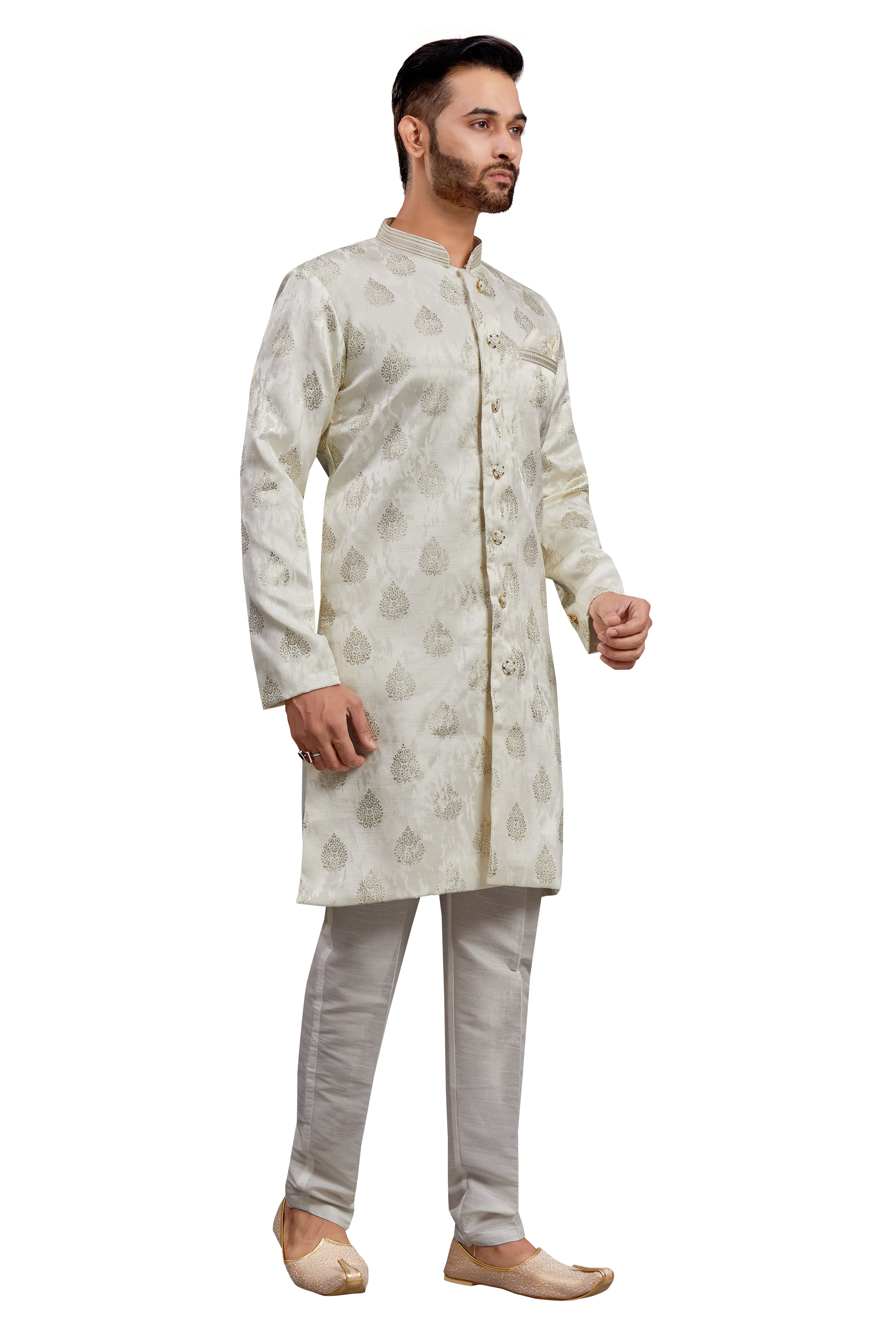 Mens Printed Kurta Set - Roop Darshan