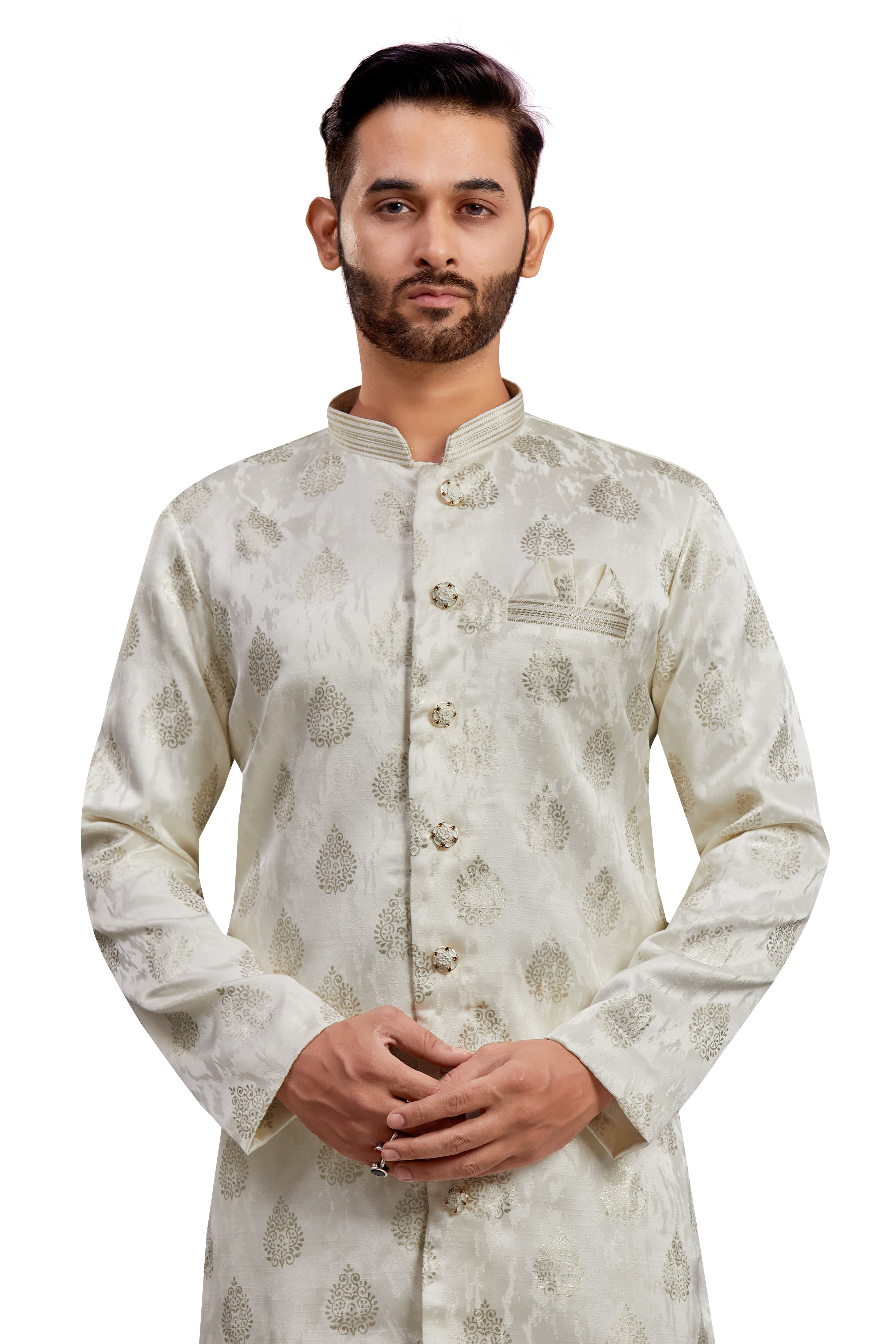 Mens Printed Kurta Set - Roop Darshan