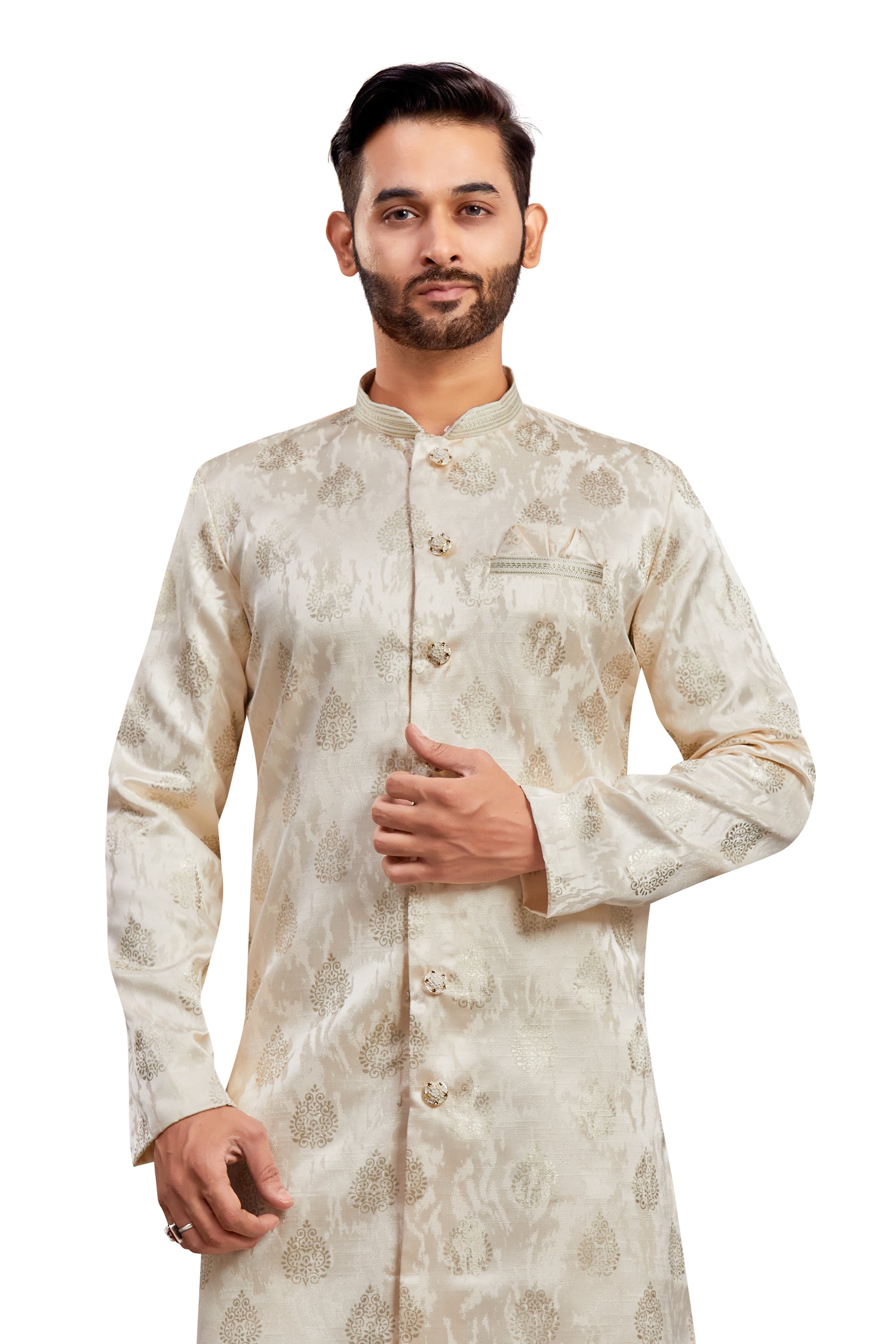 Mens Printed Kurta Set - Roop Darshan