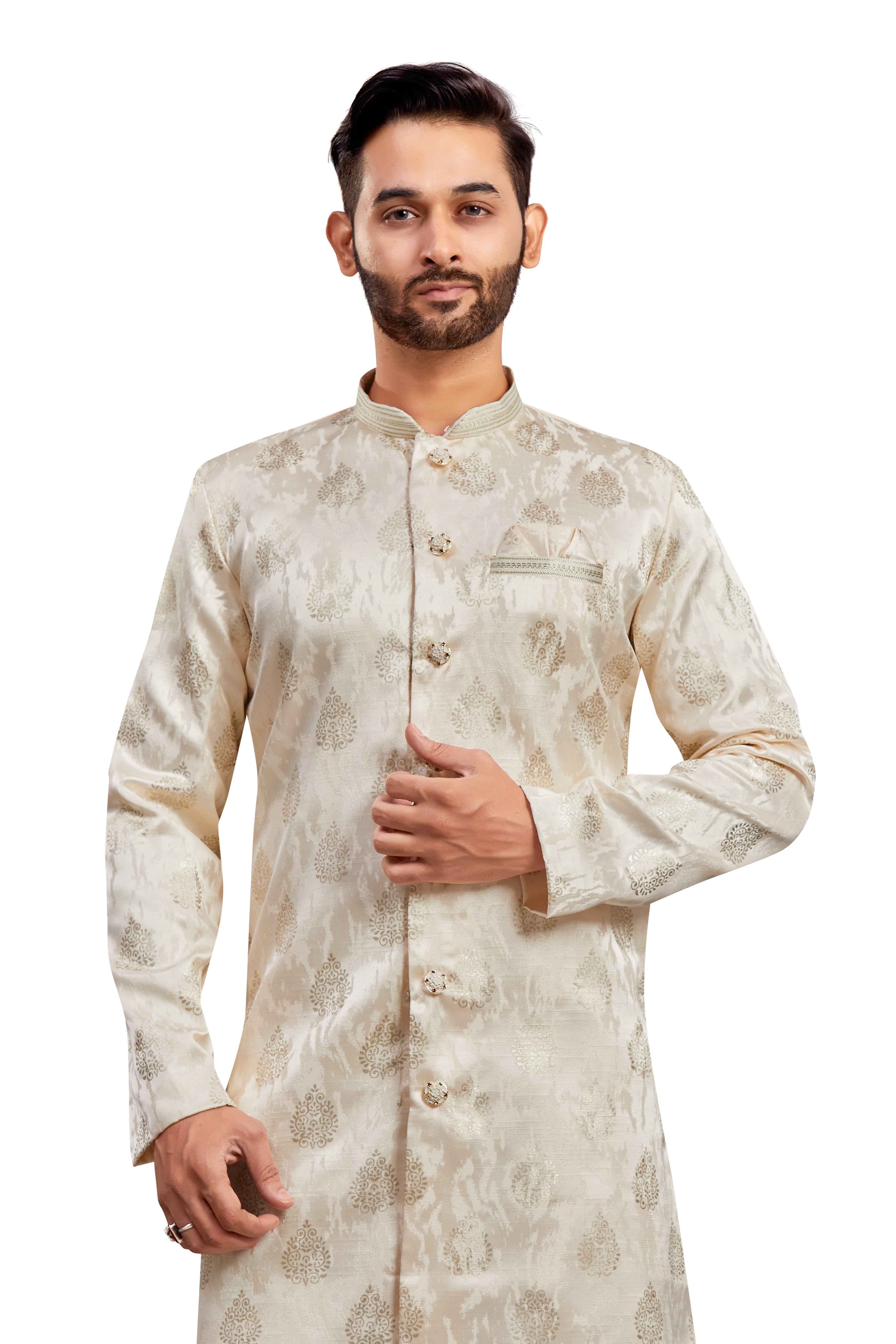 Mens Printed Kurta Set - Roop Darshan