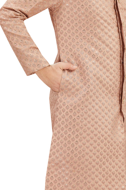Mens Tiki Resham Embroidered Work Kurta Set