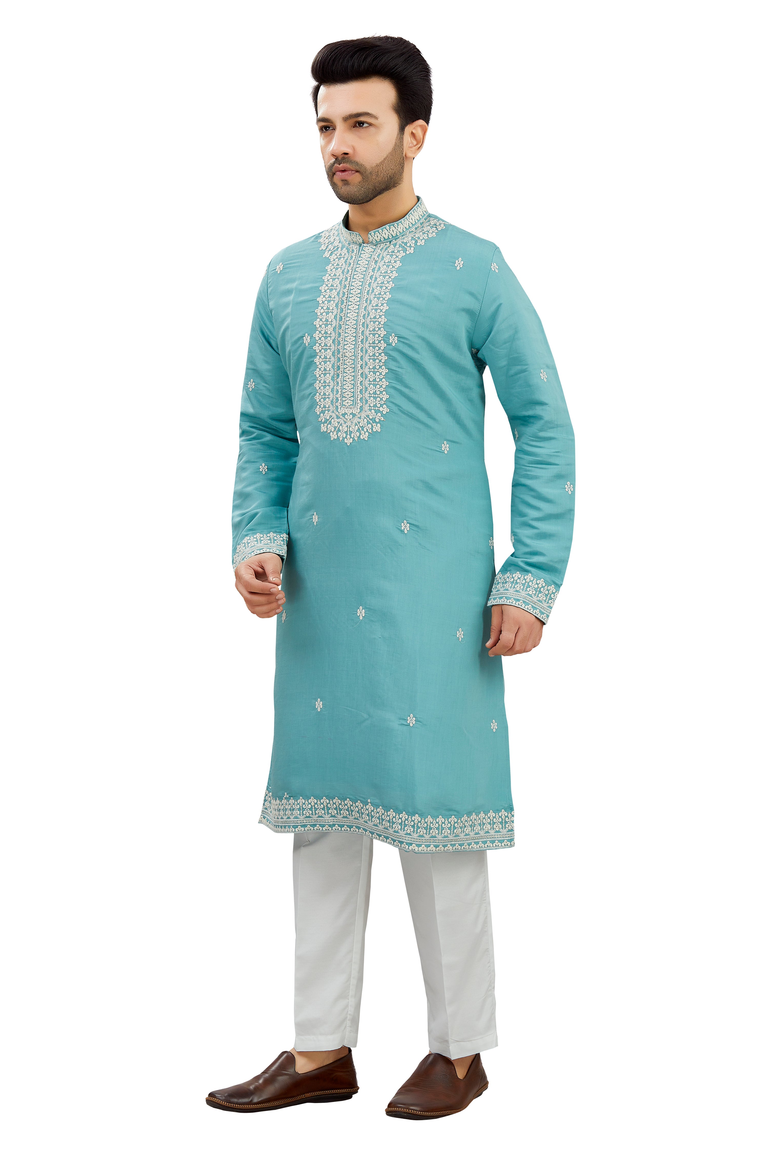 Mens Silk Kurta Set - Roop Darshan