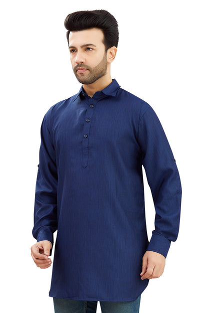 Mens Cotton Silk Plain Kurta