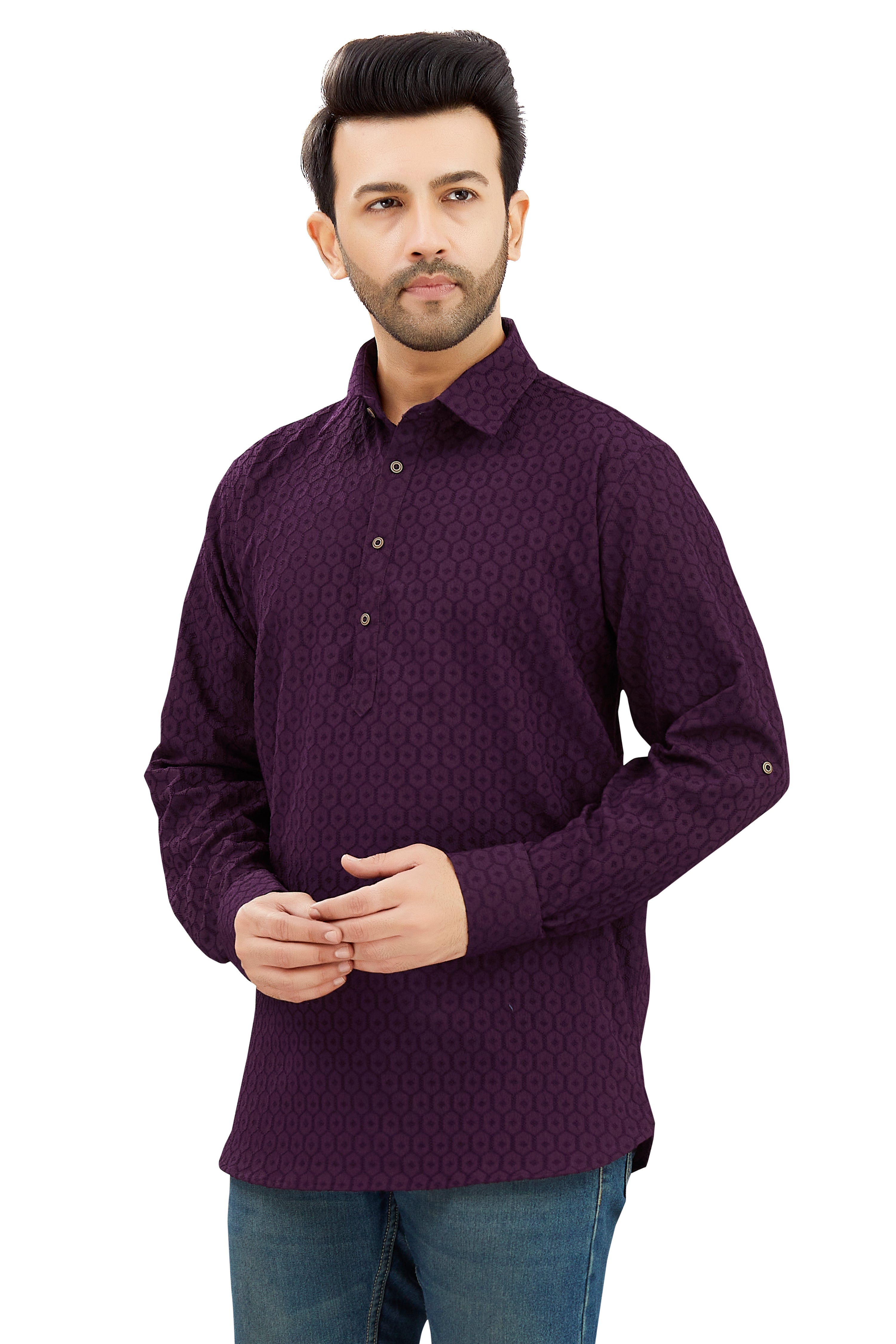 Mens Silk Kurta - Roop Darshan
