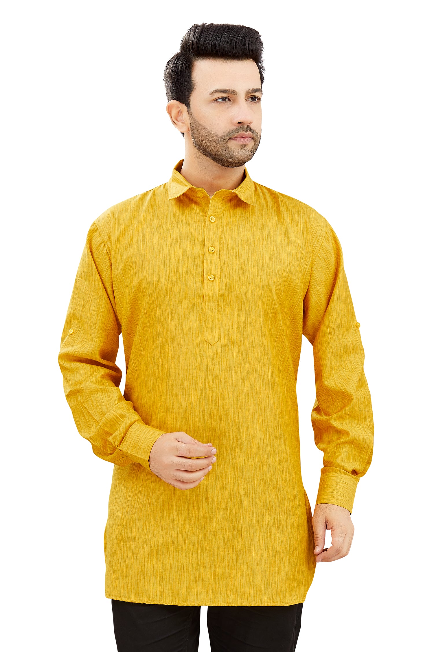 Mens Cotton Silk Plain Kurta