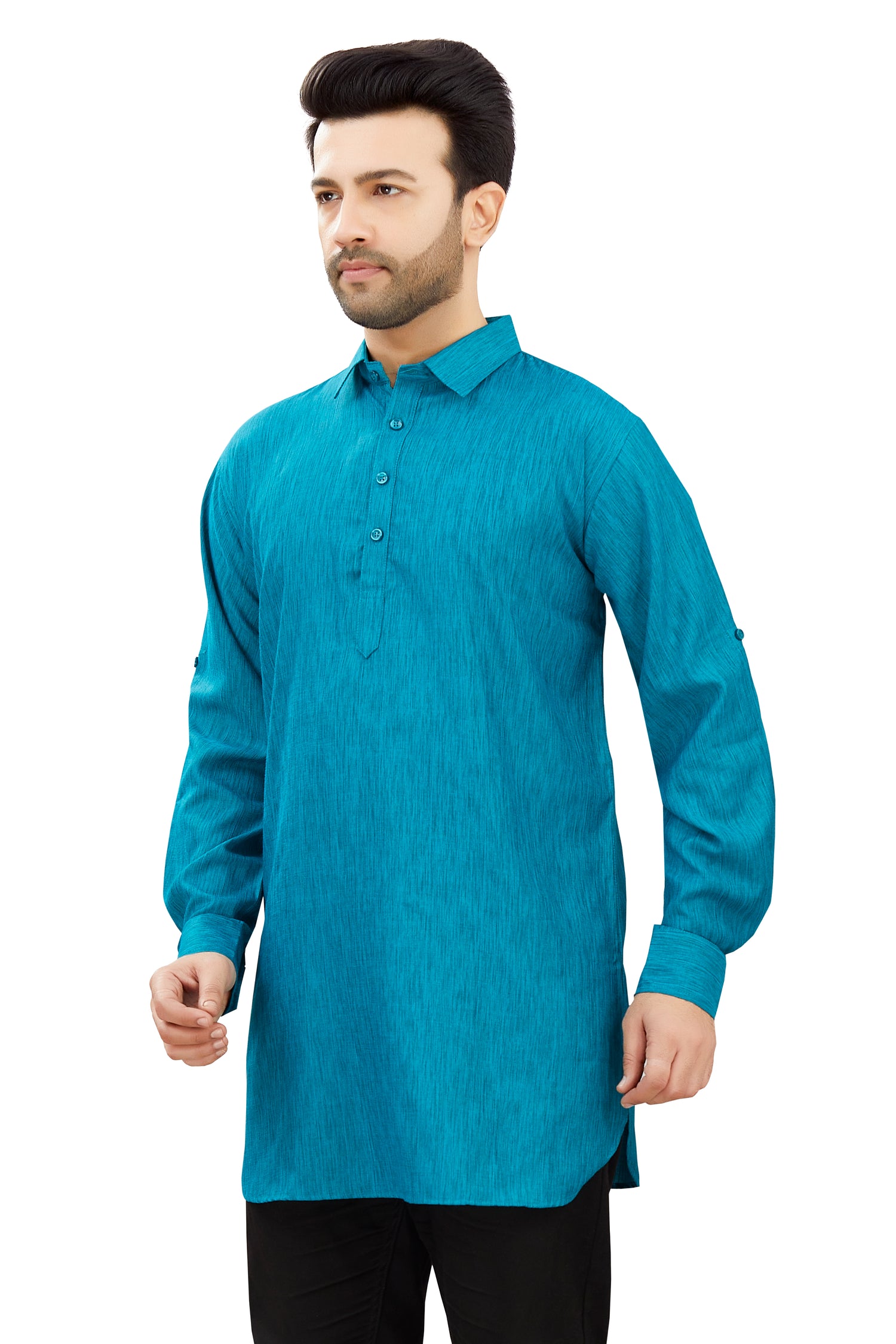 Mens Cotton Silk Plain Kurta