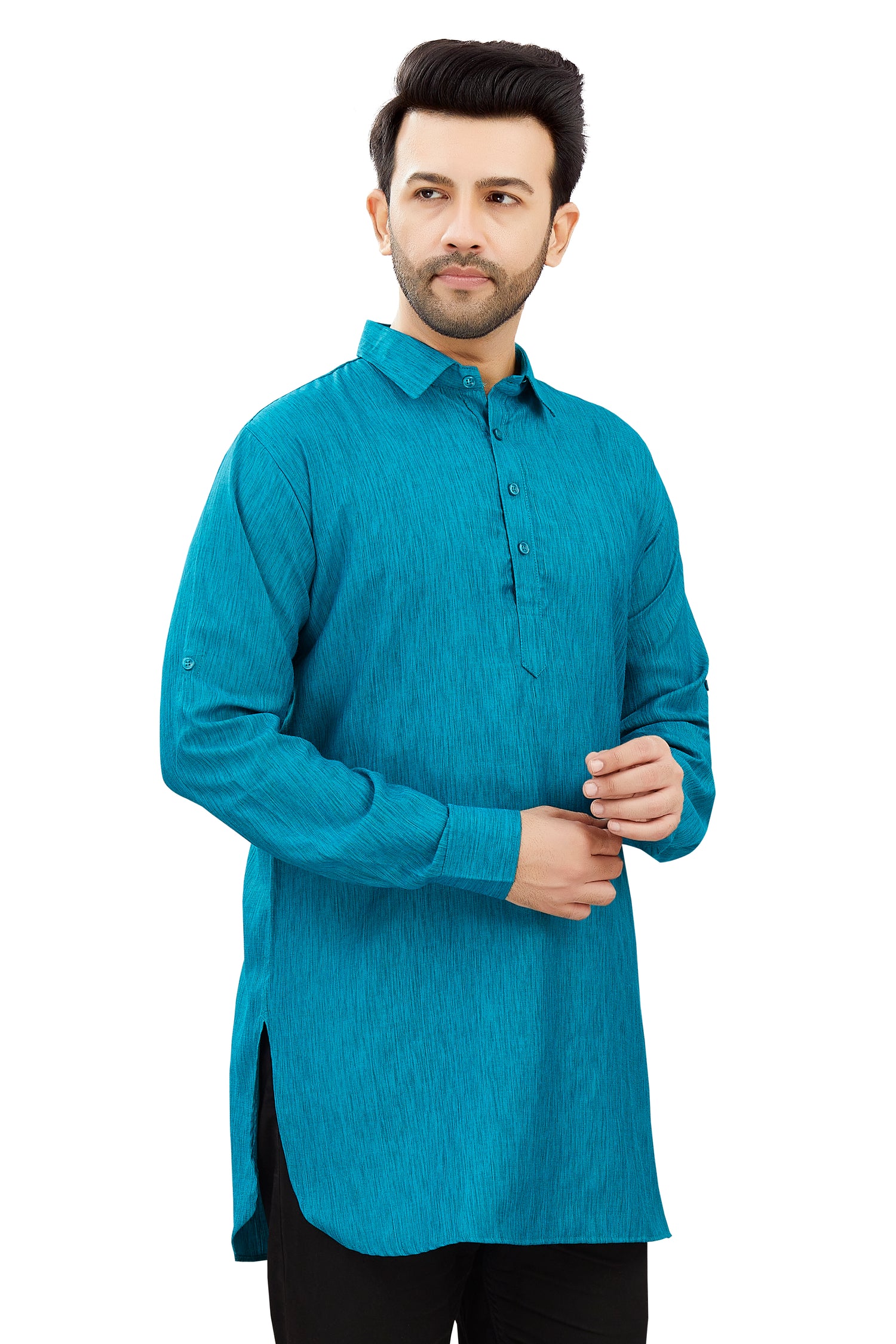 Mens Cotton Silk Plain Kurta