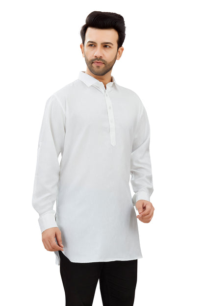Mens Cotton Silk Plain Kurta