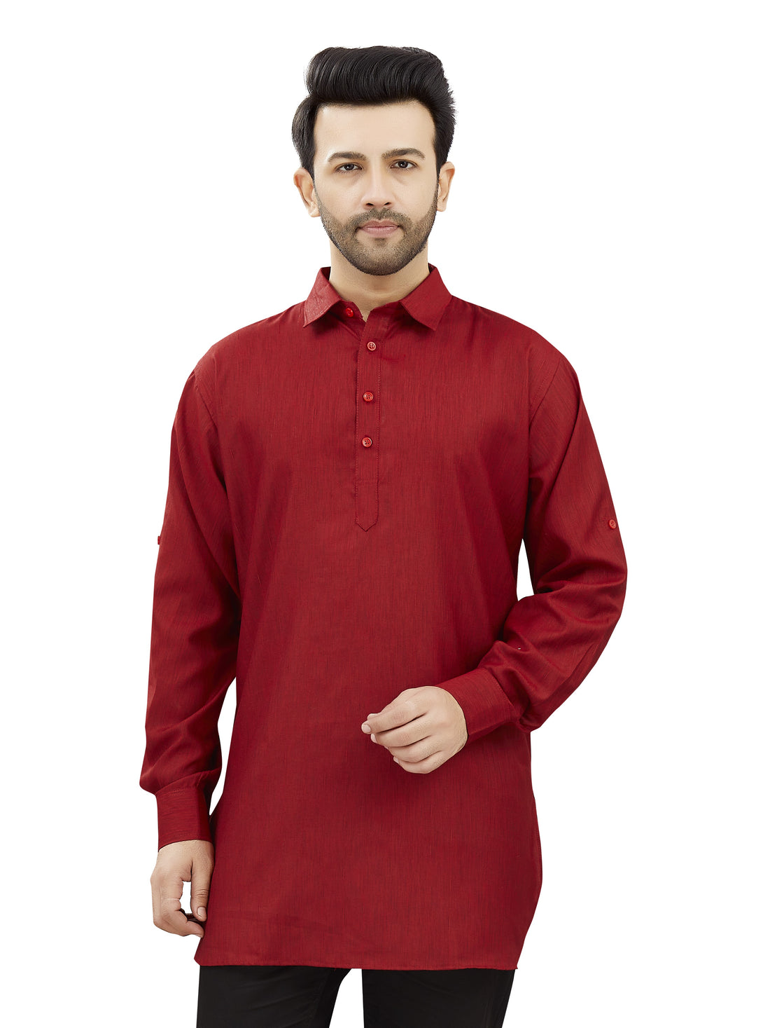 Mens Cotton Silk Plain Kurta