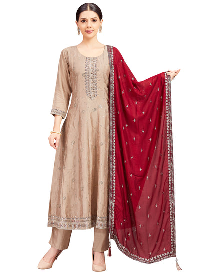 Amisha Semi- Flair Kamiz &amp; Pant - Roop Darshan