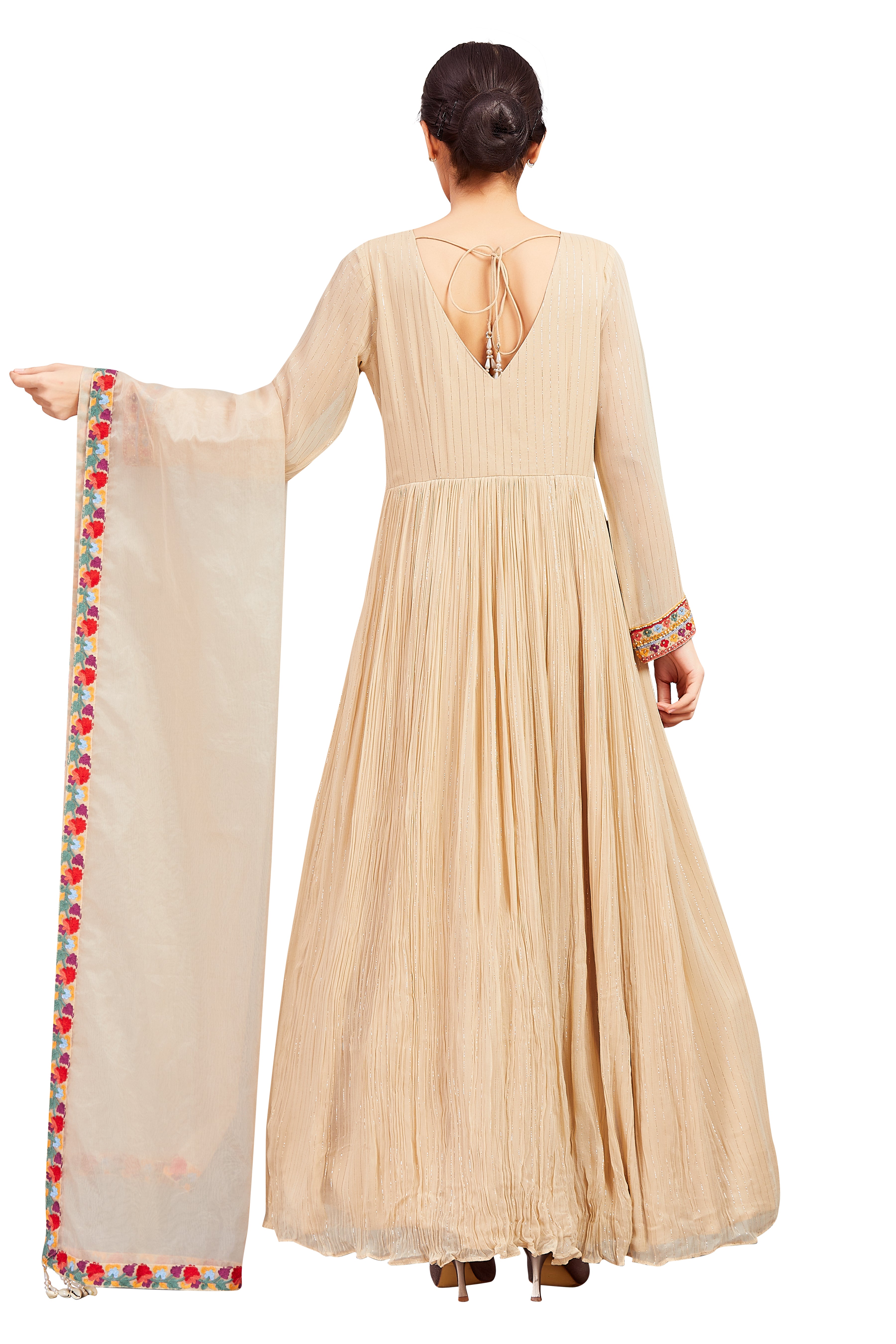 Maitali Gown With Dupatta