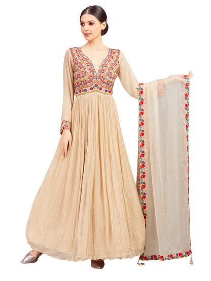 Maitali Gown With Dupatta