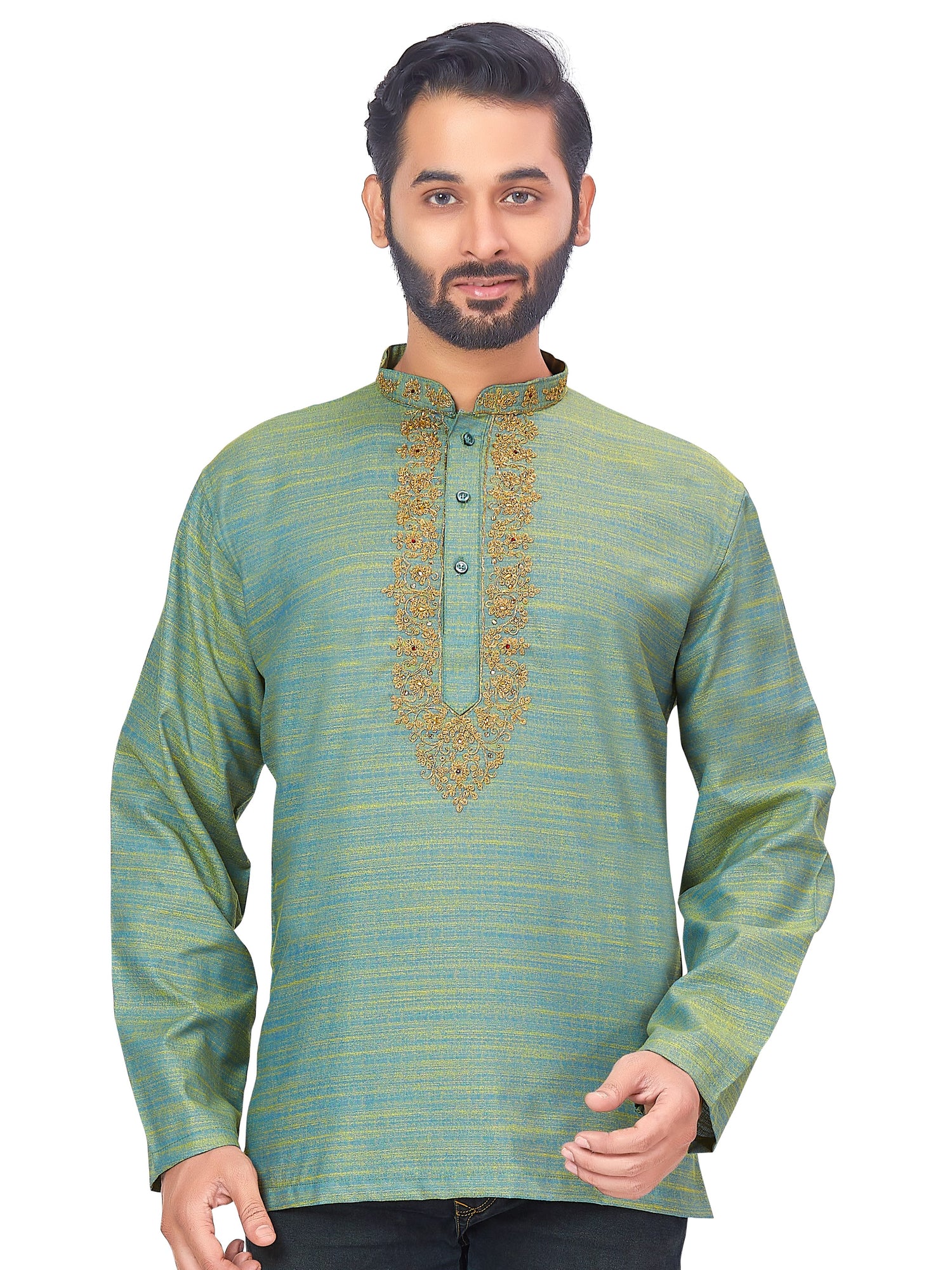 Mens Embroidered Kurti - Roop Darshan