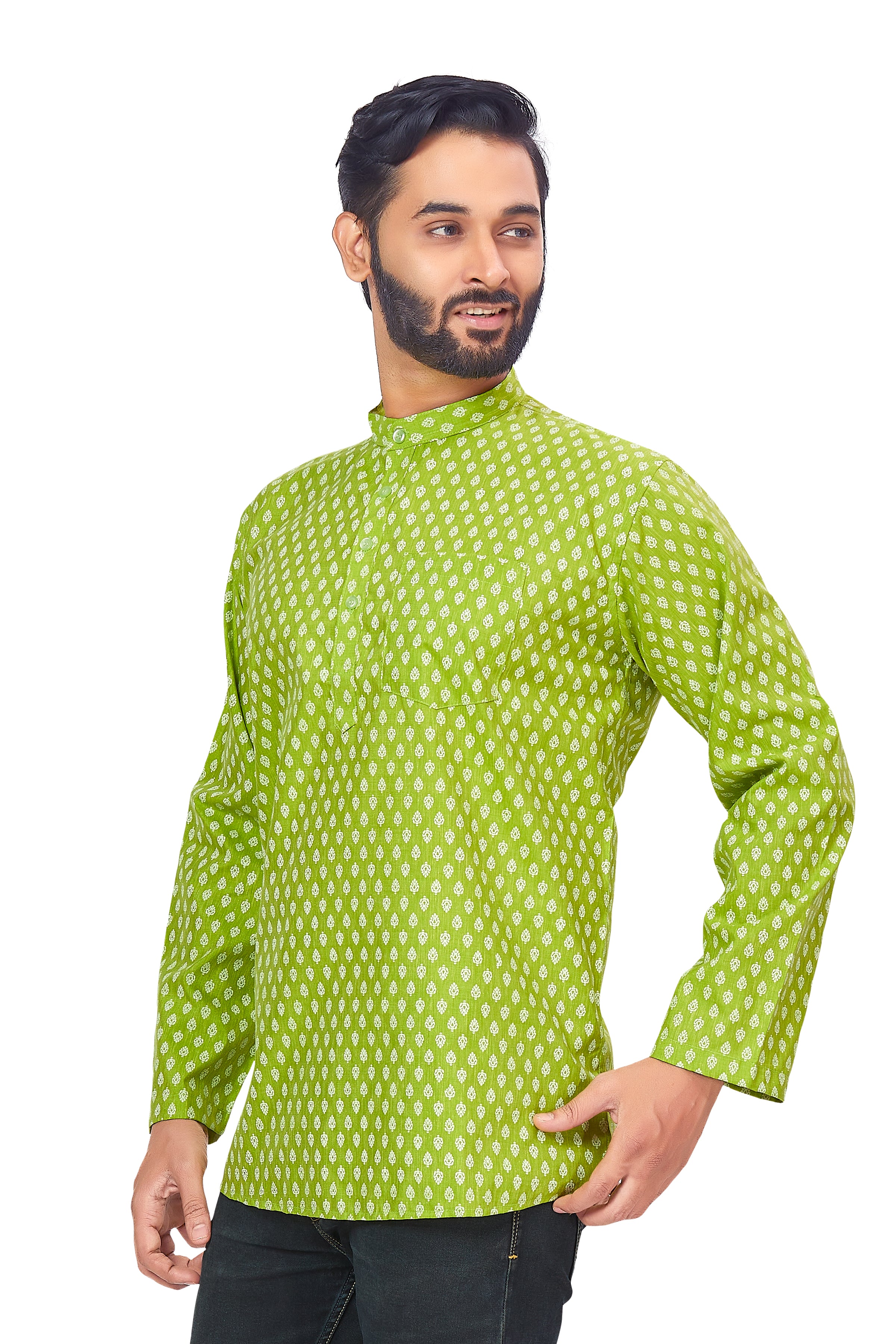 Mens Printed Kurti - Roop Darshan