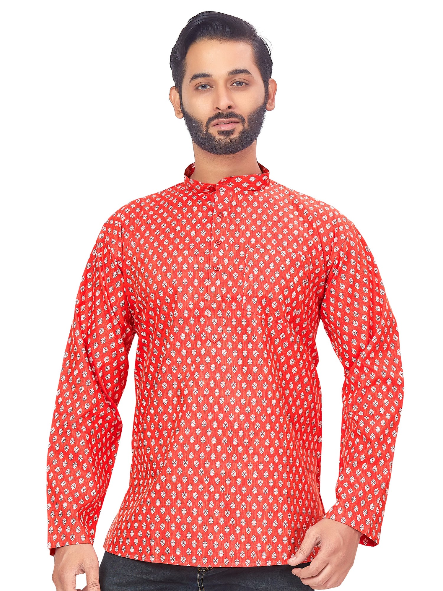 Mens Printed Kurti - Roop Darshan