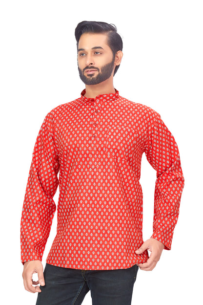 Mens Printed Kurti - Roop Darshan