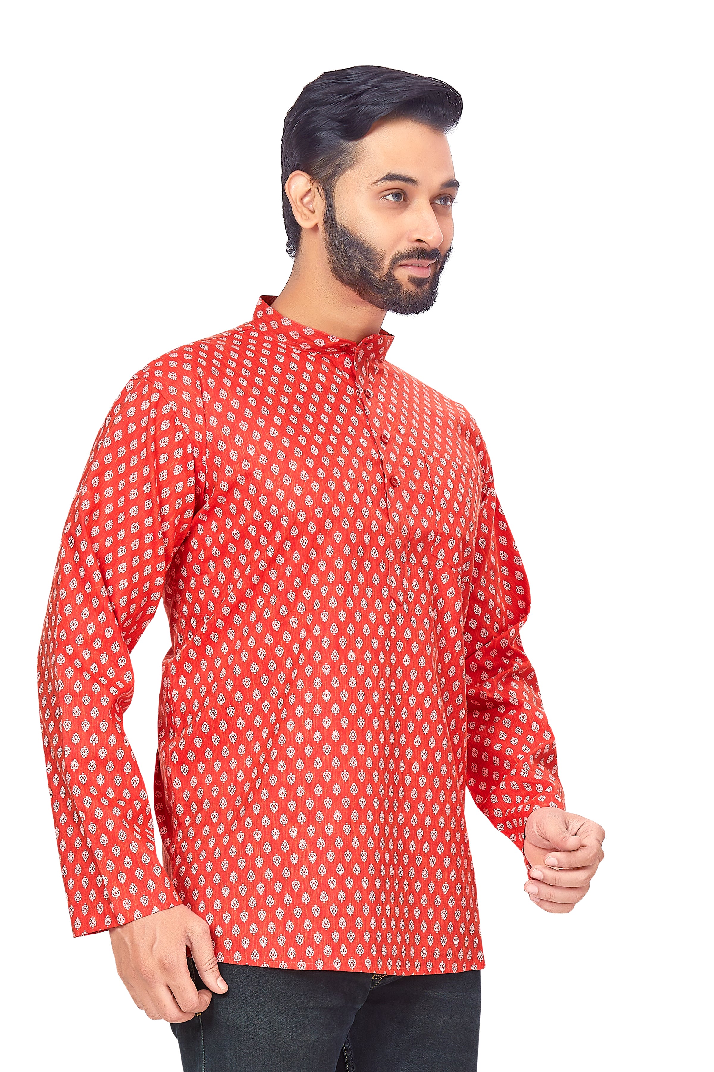 Mens Printed Kurti - Roop Darshan