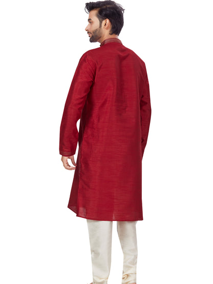 Mens Dupion Plain Kurta Payjama - Roop Darshan