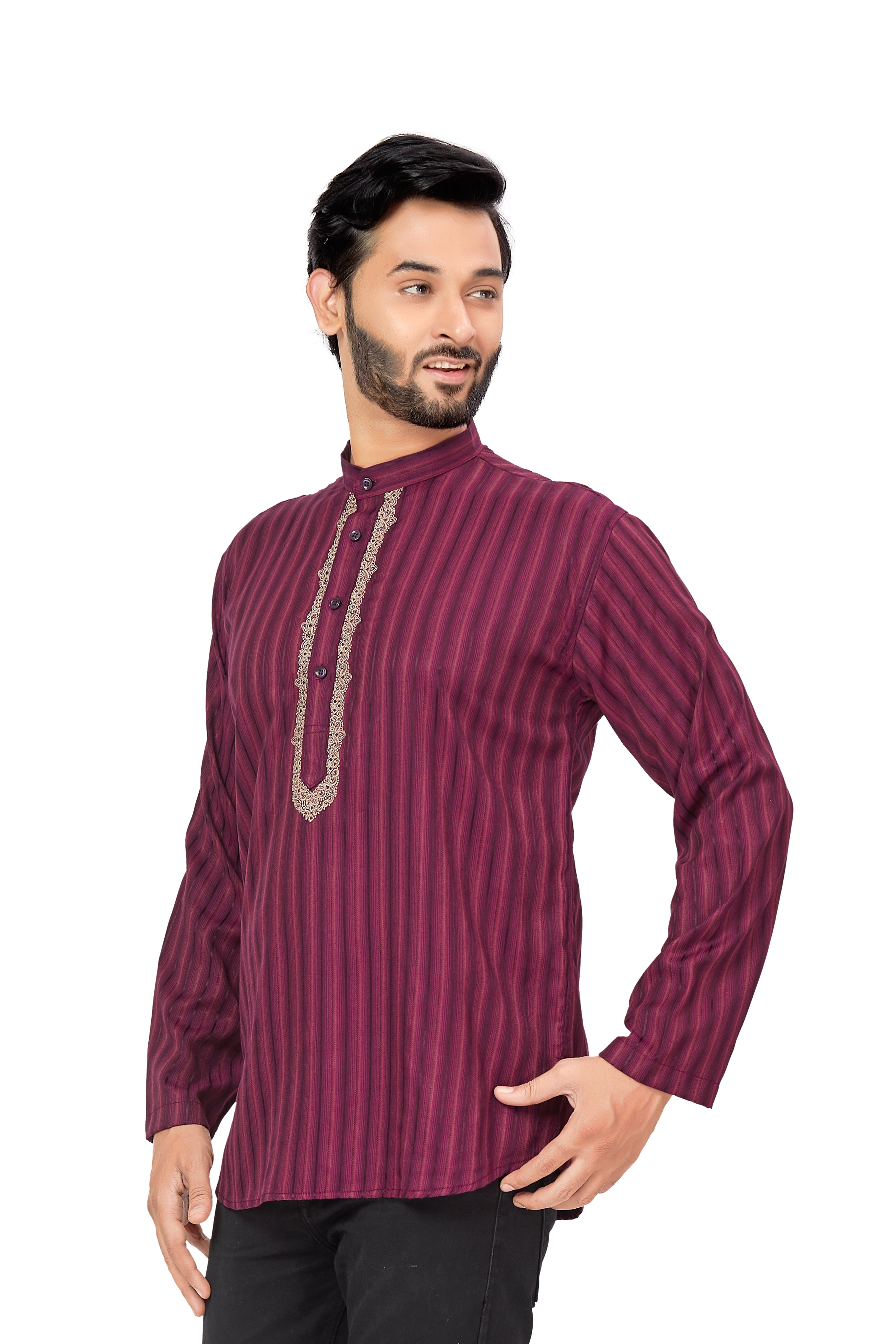 Mens Embroidered Kurti - Roop Darshan