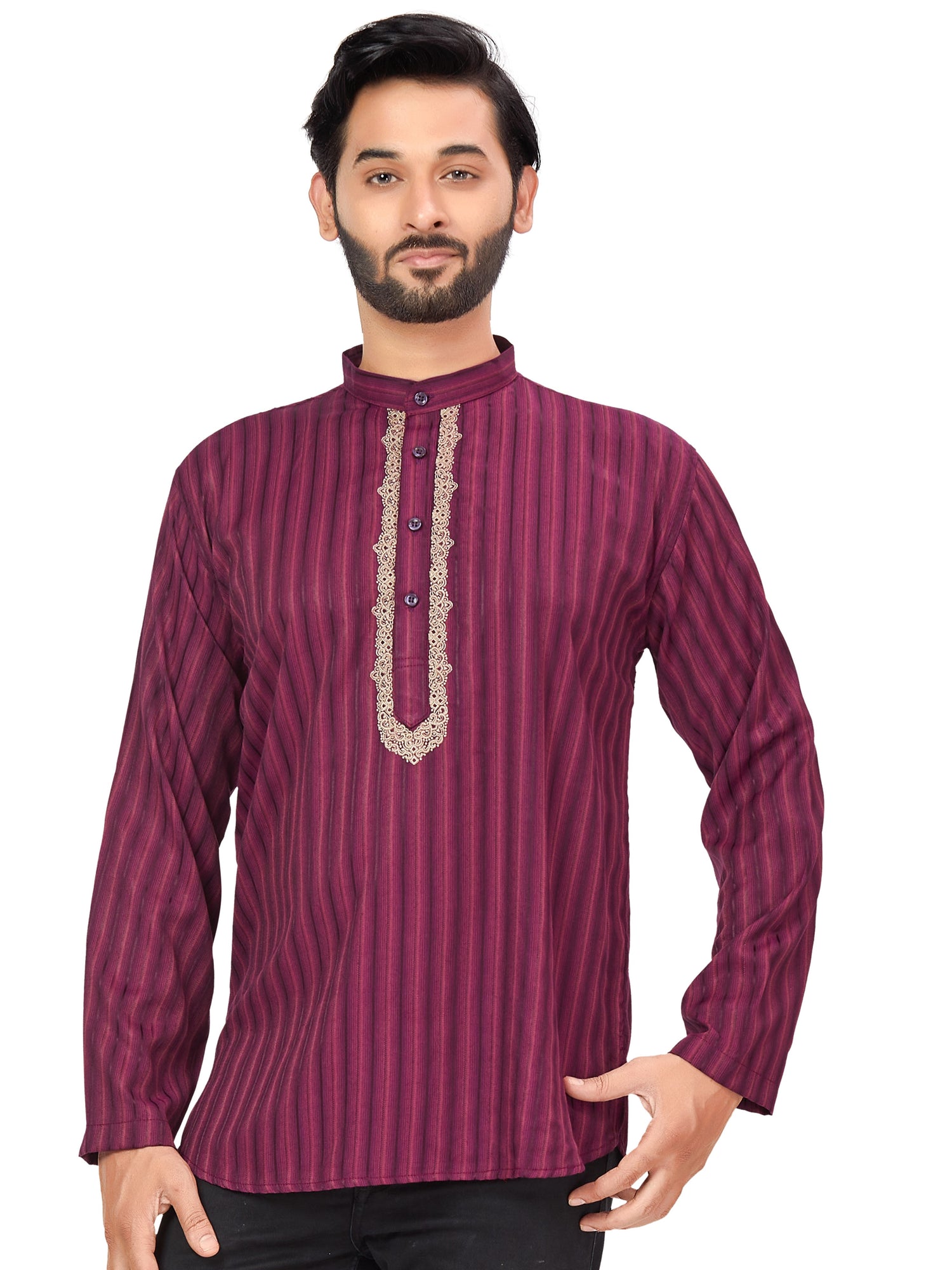 Mens Embroidered Kurti - Roop Darshan