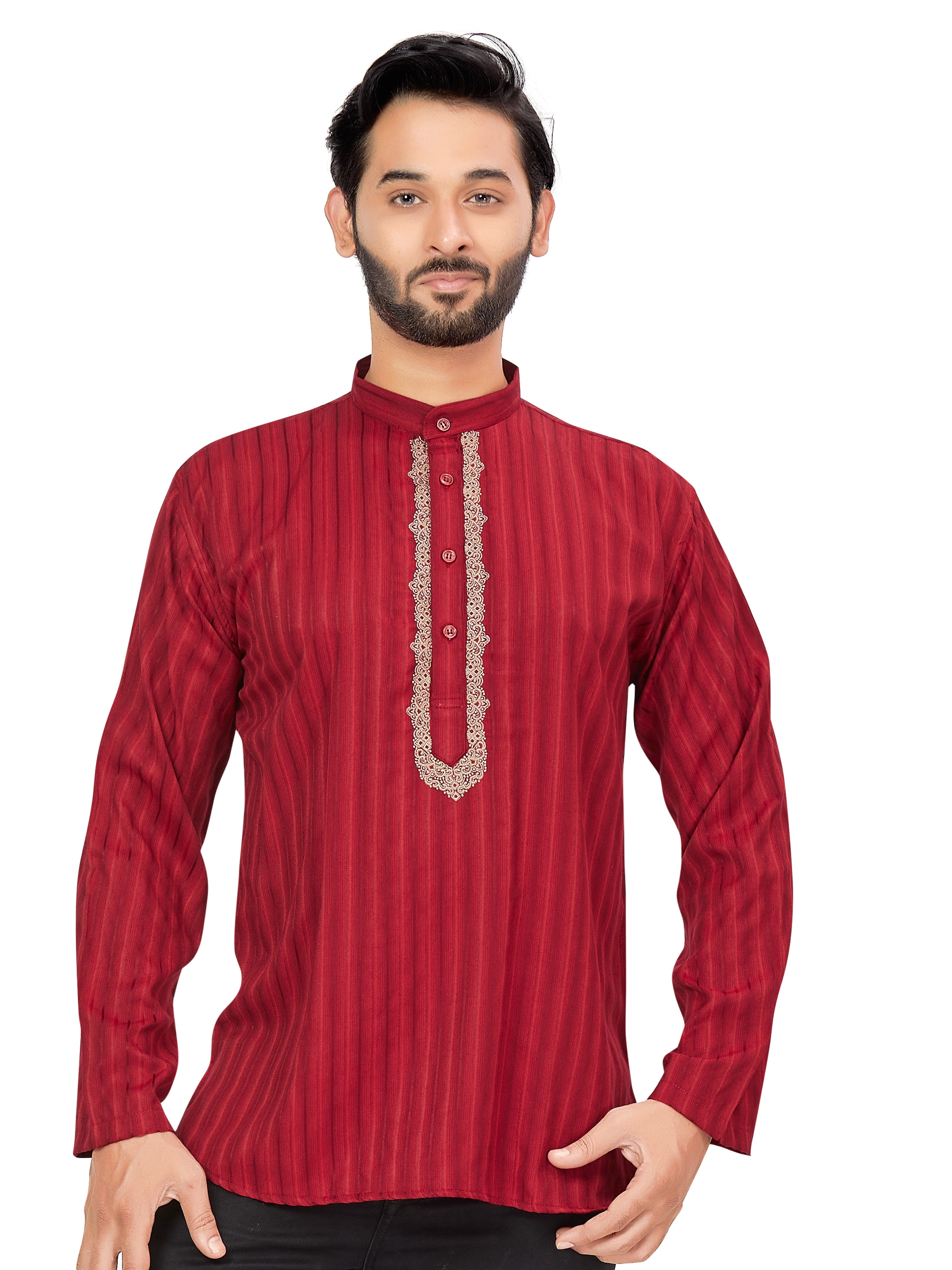 Mens Embroidered Kurti - Roop Darshan