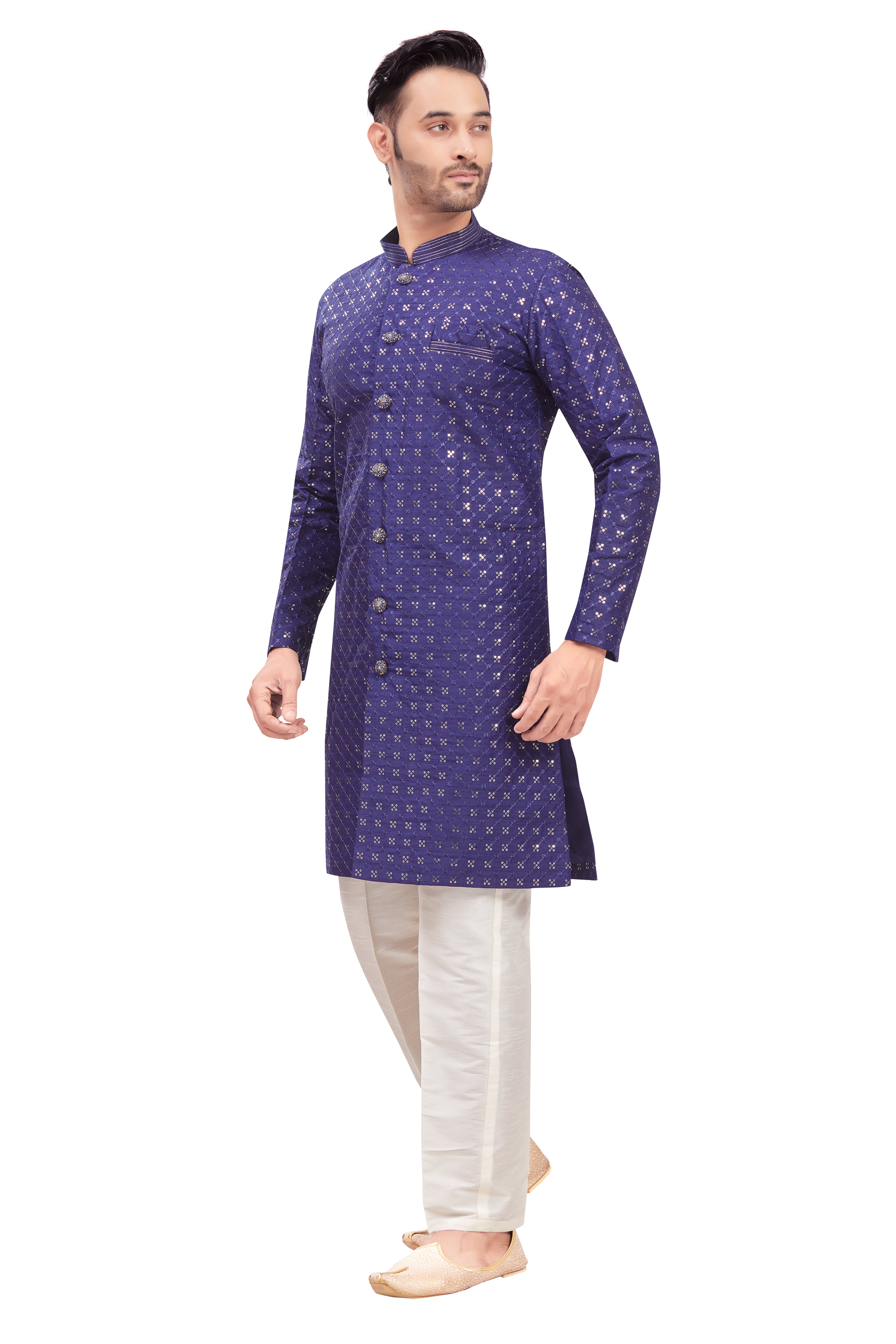 Mens Tiki Resham Kurta Set - Roop Darshan