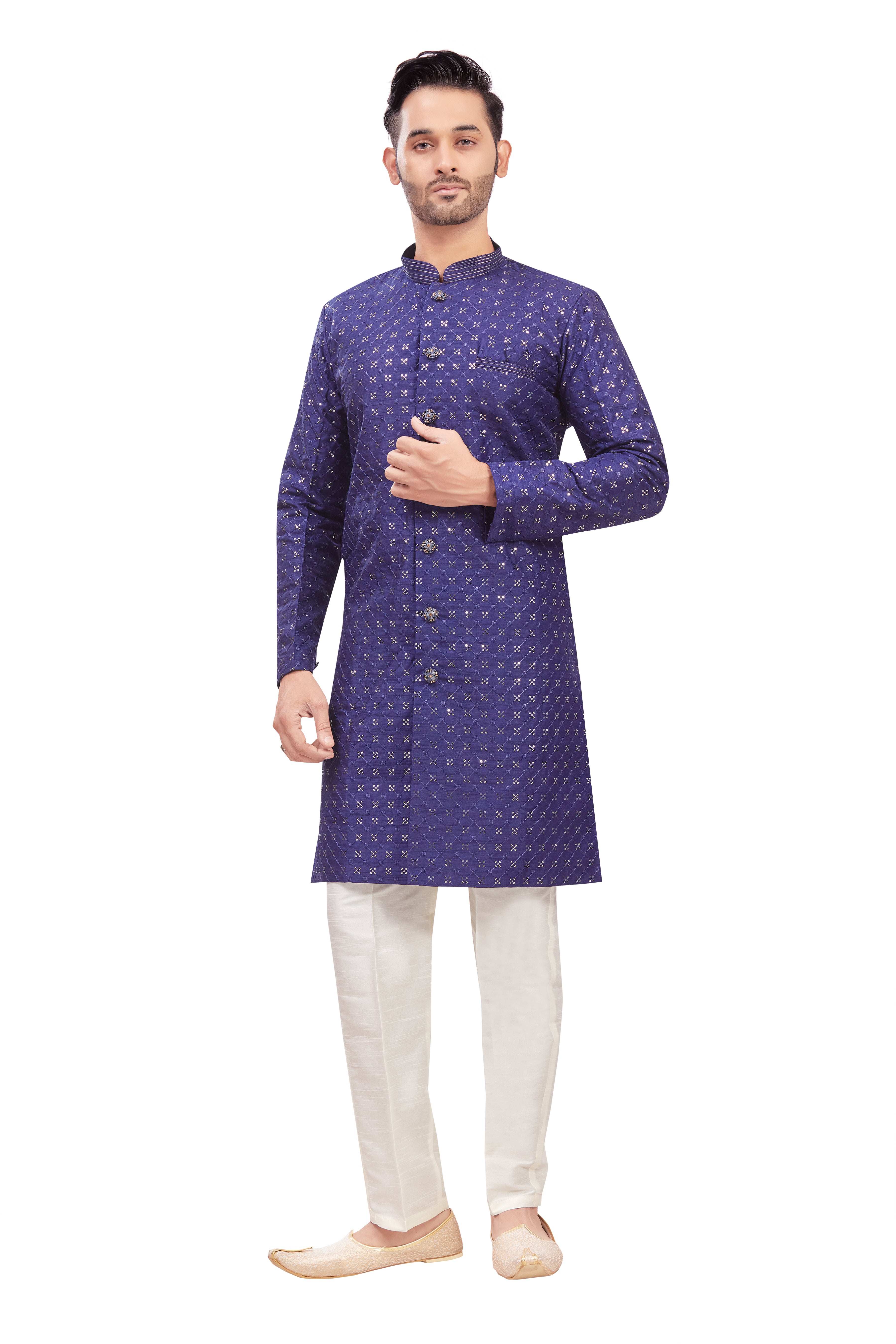 Mens Tiki Resham Kurta Set - Roop Darshan
