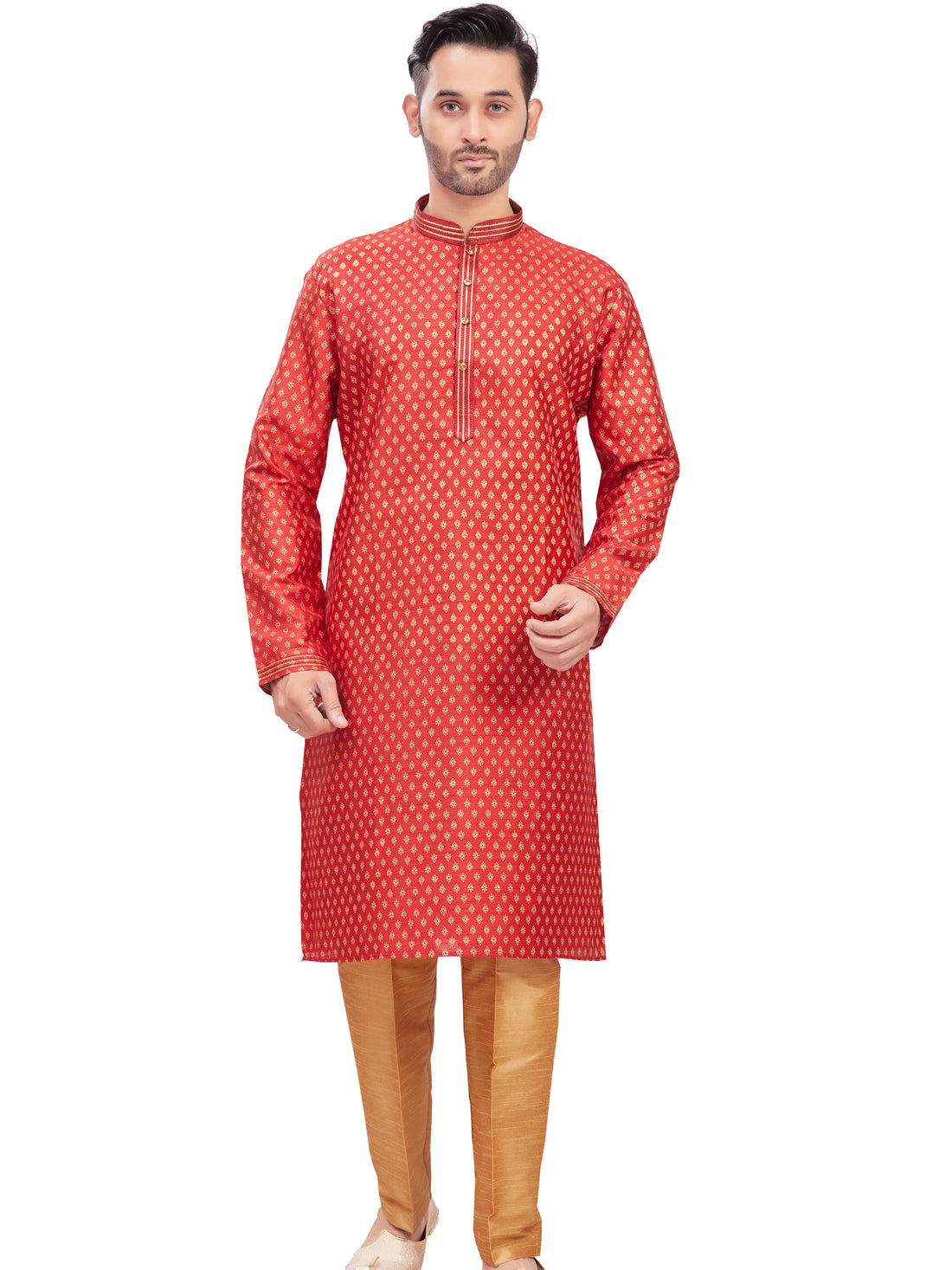 Mens Printed Kurta Set - Roop Darshan